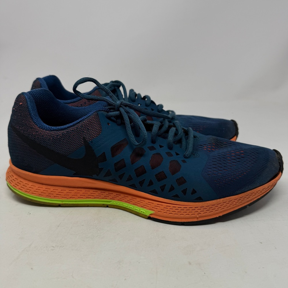 Nike Running Shoes Mens 11 Zoom Pegasus 31 Blue Orange 652925-401 EUC